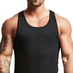 Débardeurs de sport en coton pour hommes sur mesure, respirants, tricotés, avec logo, pour la musculation, la remise en forme, logo personnalisé, salle de sport - Product Image 4