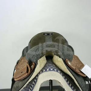 Premium Quality Argentinian Imported Cow Harness Genuine <b>Leather</b> Western Horse Saddle Oak Leaf <b>Tooling</b> Premium Saddles - Product Image 4