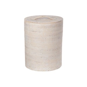 Round Rattan Basket with Lid Handmade Storage Basket Wholesale eco-friendly Made in Viet Nam - Product Image 3