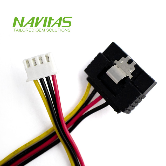 SATA 15Pin Female to JST XH 4Pin Power Cable with Locking Latch for HDD SSD