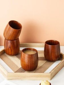 BOISSONS Tasse à thé en bois naturel en bois pour vin café eau boissons chaudes et froides tasse à boire, thé en bois de style japonais - Product Image 3