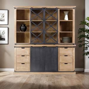 180 cm industrial style solid wood <b>sideboard</b> - Detroit - Product Image 1
