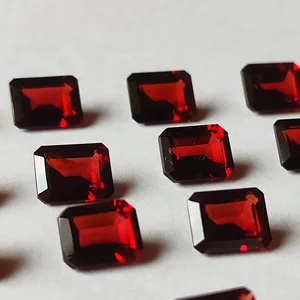 10x12mm 1ct doğal kırmızı zümrüt kesim derin kan Garnet Vvs doğal Lab oluşturulan Gem taş fiyat başına karat gevşek Garnet taşlar