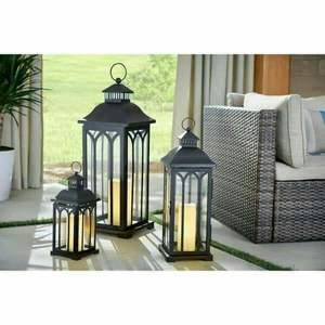 Exquisitas linternas decorativas de metal con patrones de inspiración islámica perfectos para la decoración de Ramadán Eid Mubarak - Product Image 2