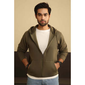 เสื้อฮู้ดขนแกะสำหรับผู้ชายระบายอากาศและปักผู้ผลิตขายส่ง - Product Image 3