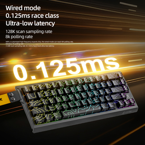 Attack Shark X68Pro 60% Teclado inalámbrico de eje magnético de tres modos 0.01RT 8kHz Teclado para juegos de computadora - Product Image 5