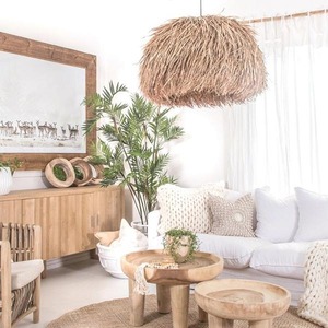 Precio al por mayor Seagrass pantalla tejida a mano lámpara de techo estilo Vintage para decoración del hogar restaurante sala de estar hecho en Vietnam - Product Image 5