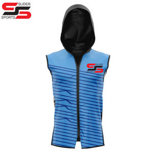 Unisex sublimated <b>sleeveless</b> <b>hoodies</b> Tank top jersey top - Product Image 5