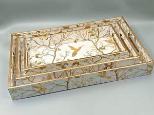 Bandejas de Madera MDF de Resina Moderna de Alta Calidad, Opciones Personalizables para Catering Profesional y Uso Doméstico, Proveedor Indio, Mejores Precios - Product Image 2