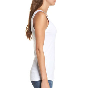 Nueva llegada al por mayor logotipo personalizado mujeres camiseta sin mangas mejor diseño de alta calidad mujeres camiseta sin mangas - Product Image 4
