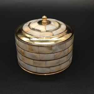 SAMI HANDICRAFTS Handmade Arabic Incense Bakhoor Burner with <b>Bone</b> Inlay Metal Top and Occacia Wood Base Stand Wholesale Price - Product Image 3