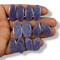 Radha Arts Vente en gros : Paire de cabochons en Lépidolite violette naturelle, cristal de guérison, pierre précieuse brute en vrac, pour Chakra, spiritualité et Reiki, haute qualité