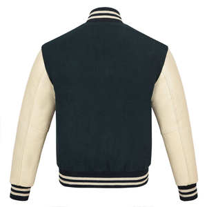 Chaqueta Varsity de Béisbol Personalizada al por Mayor, de Alta Calidad, para Hombre, Invierno, Estilo Vintage, Transpirable, con Mangas de Cuero y Bordado Chenille - Product Image 3