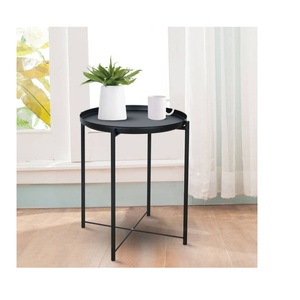 Table d'appoint moderne en métal noir pour la décoration intérieure Table à café ou à thé personnalisable pour le salon - Product Image 6