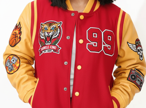 Chaqueta Universitaria de Béisbol con Logotipo Personalizado del Fabricante OEM, Chaqueta Varsity con Mangas de Cuero para Hombre, Bordado de Alta Calidad - Product Image 5