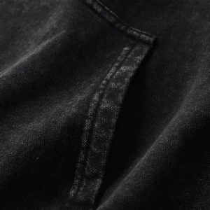 Último estilo lavado con ácido personalizar logotipo impreso hombres sudaderas con capucha 100% de alta calidad pesado GSM tela suministro directo de fábrica hombres sudaderas con capucha - Product Image 3