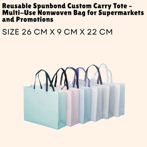 Sac fourre-tout de transport personnalisé Spunbond réutilisable non tissé à usage multiple pour les supermarchés et les promotions - Product Image 1