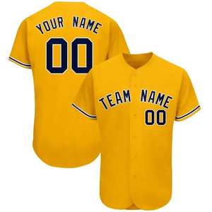 Camiseta de secado rápido con cuello en V y estampado de equipo personalizado para hombre, ropa deportiva de béisbol y sóftbol transpirable de malla con botones suaves para exteriores - Product Image 6