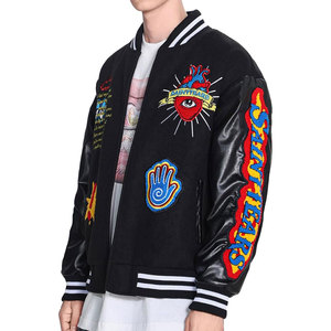 Chaquetas de Invierno Unisex Bordadas de Alta Calidad de Fabricante OEM, Uniforme de Béisbol Personalizado, Chaqueta Casual de Forro Polar con Letras Bordadas en la Parte Delantera - Product Image 3