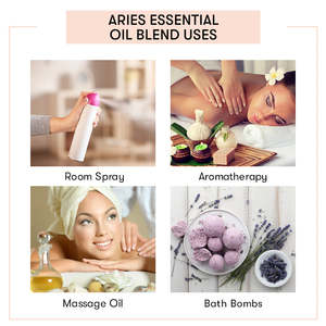 Huile Corporelle Aries : Mélange d'Encens, Ylang-Ylang, Pamplemousse, Géranium, Bois de Santal pour Hydratation et Éclat – Inspiré du Signe du Zodiaque - Product Image 3