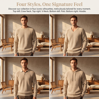 Pull en maille pour homme, col en V, style Old Money personnalisé, chaud pour l'hiver, en nylon/acrylique, supporte l'étiquette privée et la vente en gros