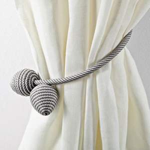 Design fantaisie noir et blanc exclusif 28 ''/boule 3.5cm cordon d'embrasse magnétique pour rideau exportateur en vrac - Product Image 6