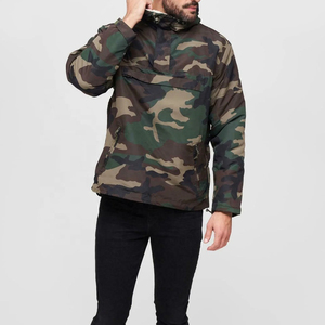 Nouvelle arrivée à la mode personnalisé hommes veste coupe-vent camouflage veste imperméable à capuche coupe-vent grande taille fermeture éclair avant avec Hpood - Product Image 2