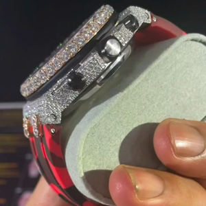 นาฬิกาสแตนเลสสำหรับผู้ชายแบรนด์ดังสุดๆออกแบบได้ตามต้องการสไตล์ฮิปฮอปหน้าปัดกระจกแนวแฟชั่นโบราณ - Product Image 3