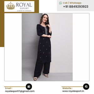 Pantalon Kurti en coton de créateur avec Chanderi Cotton Dupatta Design le plus populaire pour mariage et fête en Inde - Product Image 3