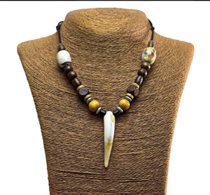 Collier en corne de buffle vintage fait à la main pour femmes et enfants, bijoux de mode en gros - Product Image 4