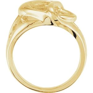 Stuller Freeform Gold Plated Brass <b>Ring</b> 14KY Fashionable Cluster Inlay with Geometric Design Gift for Occasions - Product Image 2