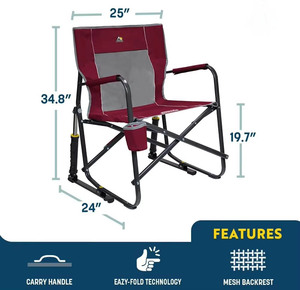 Oxford Fabric Folding Chair With <b>Mesh</b> Backrest And Cup Holder For Outdoor Camping Use - Product Image 3