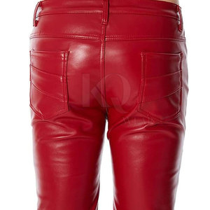 Services OEM, pantalon en cuir de style moderne, léger, décontracté, taille mi-haute, braguette à boutons, design personnalisé de haute qualité, prix bas - Product Image 6