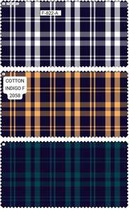 Tela de algodón de cuadros índigo de hilo peinado al por mayor para prendas de vestir, vestidos y camisas para niños y niñas - Product Image 4