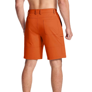 Fresh Collection Men's Water Repellent Cargo <b>Shorts</b> Lightweight Outdoor <b>Travel</b> Bottoms Elastic Waist Functional Pockets OEM - Product Image 2