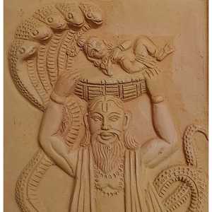 Mukherjee งานหัตถกรรม krishna vashudev Abstract เป็นมิตรต่อสิ่งแวดล้อมดินเผาแขวนผนัง showpiece หรูหราแบบดั้งเดิมตกแต่งบ้าน - Product Image 1