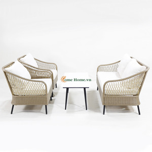 CH-Factory Modern Style Outdoor Side <b>Table</b> and Chair Set with Cushions for <b>Garden</b> Decoration Living Room Use Provides Comfort - Product Image 1