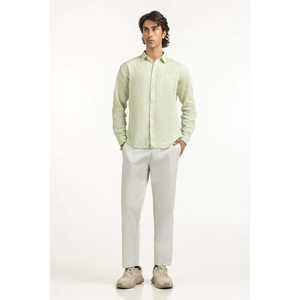 Chemises décontractées pour hommes 100% coton, fermeture à double boutonnage, tissu popeline satiné respirant, coupe classique, modèle ODM MN-CS-SS25-211 - Product Image 6