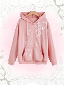 Sudadera con cremallera unisex de alta calidad con diseño de diamantes de imitación Diseño de hombro caído Totalmente personalizable para hombres-Ropa de invierno - Product Image 2