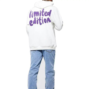 เสื้อมีฮู้ดรุ่นไลท์เวทสไตล์ลำลองเสื้อมีฮู้ดแบบผ่าข้างพิมพ์ลายหน้าจอ3D พัฟ100% เสื้อมีฮู้ดแบบสวมหัวโอเวอร์ไซส์ - Product Image 4