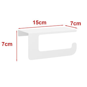 Porte-papier toilette mural moderne en acier inoxydable avec étagère de rangement pour salle de bain, garantie 3 ans - Product Image 6