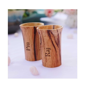 Home Dining Table Wooden Drinking Glass Table Tea Coffee Drink Ware Wood Glass Creative Newest Design Wood Glass <b>Wine</b> Beer Use - Product Image 6