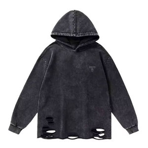 <b>Top</b> Selling Premium Cotton Heavy Weight Hoodies for men Vintage Style <b>Distressed</b> men's Breathable And Eco-Friendly Hoodies - Product Image 1