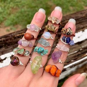 Brass Metal Mix Raw Electro-Plated 6-8mm Prong Set Gemstone <b>Ring</b> Vintage Wedding Party Jewelry Gift IGI-Certified Engagement - Product Image 6