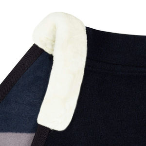 Manta para Caballo con Rayas Azul Marino y Morado, Forro Polar, Relleno de Poliéster, 2 Correas para las Patas, Solapa para la Cola, Uso en Exteriores en Invierno - Product Image 4