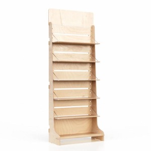 Personalizzabile portatile facile montaggio 600mm di legno regolabile vetrine 12mm Display per Pasta e merenda negozio di alimentari - Product Image 5