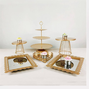 Wholesale 2-Tier Metal <b>Cake</b> Stand with Handle Aluminum <b>Wedding</b> Decorative Stand for Parties Factory Price <b>Cake</b> Tools - Product Image 5