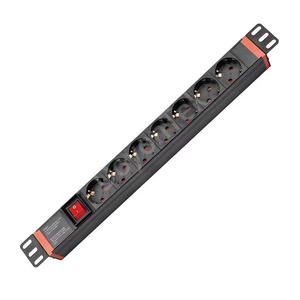 Doyontek/OEM PDU Tipo Alemán de 19 Pulgadas 1U, Regleta de Alimentación Schuko/EU de 9 Vías con Indicador Luminoso, Unidad de Distribución de Energía de Material PVC - Product Image 5