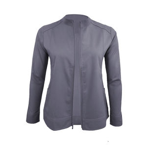 Veste de gommage pour infirmière à fermeture éclair avec logo personnalisé Vestes de gommage pour hôpitaux Uniformes doux et extensibles - Product Image 4