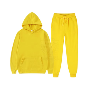 Conjunto de Sudadera con Capucha y Pantalones Deportivos Extra Grandes, Lisos y Personalizables, Nuevo Estilo, Transpirable, Ropa Deportiva Informal para Hombre - Product Image 1